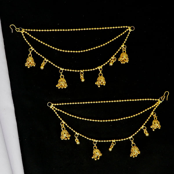 Mahavir Gold Plated Kanchain Earrings