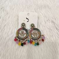 Dhwani Gold Plated Crystal Stone And Beads Dangler Earrings