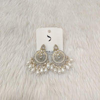 Dhwani Gold Plated Pota And Austrian Stone Beads Dangler Earrings