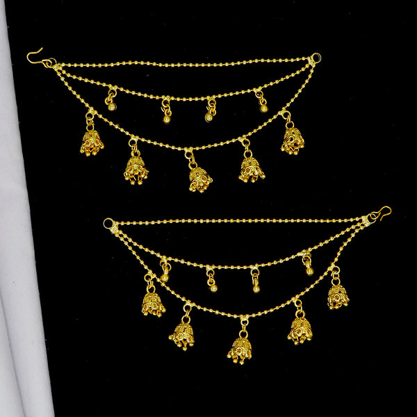 Mahavir Gold Plated Kanchain Earrings