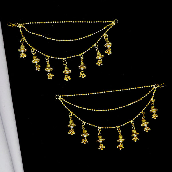 Mahavir Gold Plated Kanchain Earrings