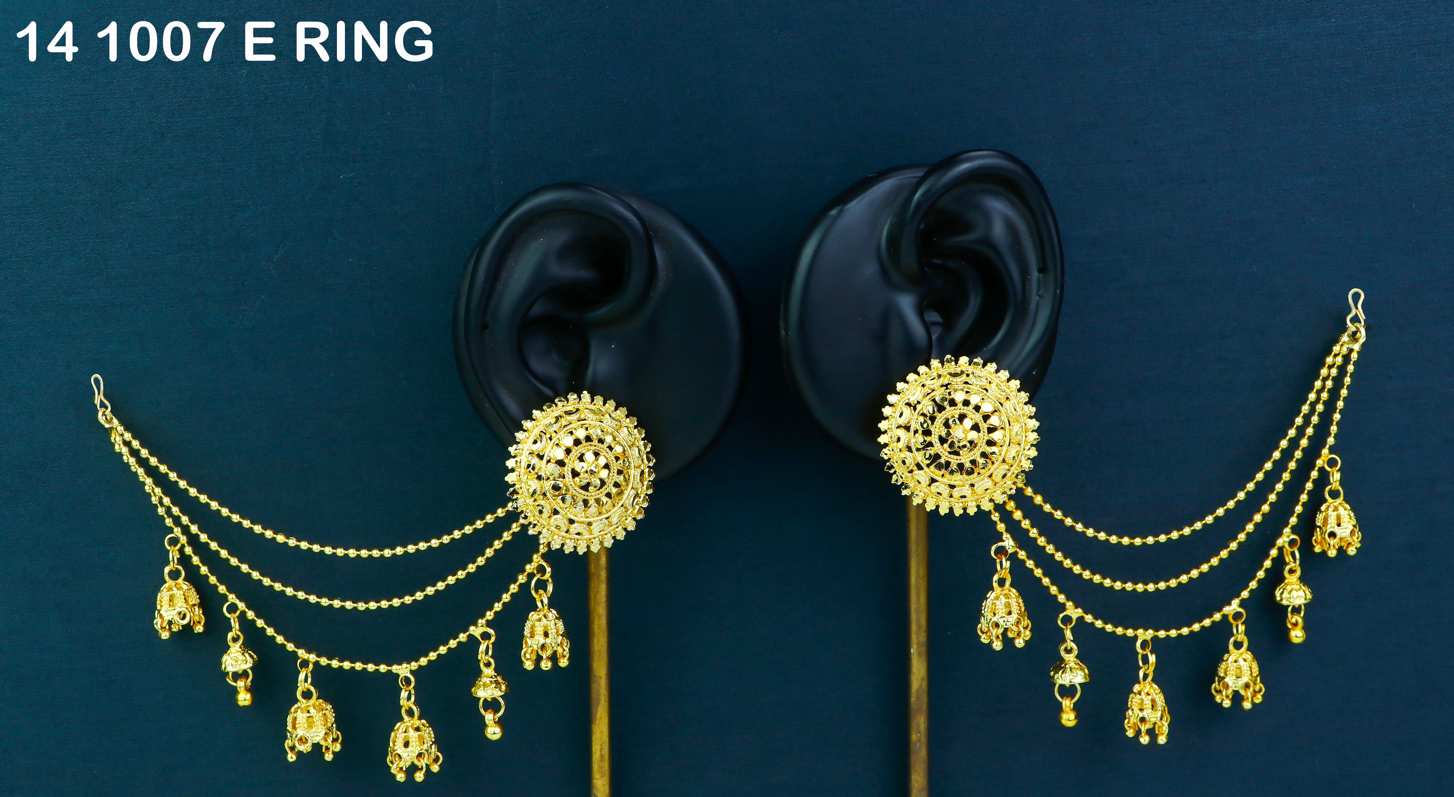 Mahavir Gold Plated Kanchain Studs Earrings