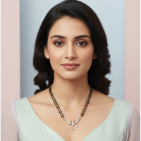 Urthn Everyday Wear Ad Stone Mangalsutra Elegant & Lightweight (Pack Of 6)