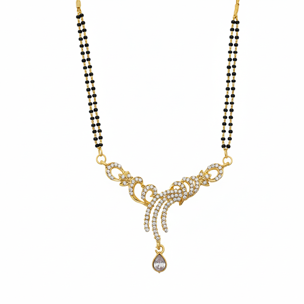 Urthn Everyday Wear Ad Stone Mangalsutra Elegant (Pack Of 6)