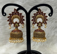 Infinity Jewels Gold Plated Jhumki Earrings