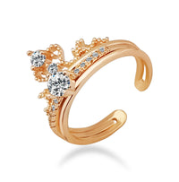 Urbana Gold Plated Ring With Crystal Stone