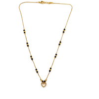 Urthn Heart Shape Charms Trendy Mangalsutra For Women (Pack of 3)