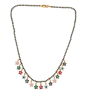 Urthn Evil Eye Star Shape Charms Trendy Mangalsutra For Women (Pack of 3)
