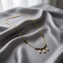 Urthn  Classic Gold-Plated Mangalsutra with Sparkling Crystal Charms (Set of 3)