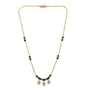 Urthn  Classic Gold-Plated Mangalsutra with Sparkling Crystal Charms (Set of 3)
