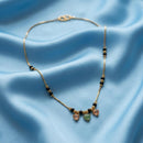 Urthn  Classic Gold-Plated Mangalsutra with Sparkling Crystal Charms (Set of 3)