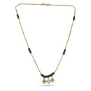 Urthn  Classic Gold-Plated Mangalsutra with Sparkling Crystal Charms (Set of 3)