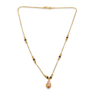 Urthn  Classic Gold-Plated Mangalsutra with Sparkling Crystal Charms (Set of 3)
