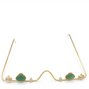 Urthn Pota Stone Luxury Inspired Facelets Jewellery Bridal Face Frame (Assorted Color) (Pack Of 3)