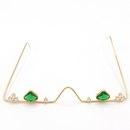 Urthn Pota Stone Luxury Inspired Facelets Jewellery Bridal Face Frame (Assorted Color) (Pack Of 3)