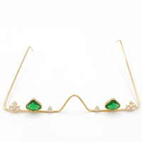 Urthn Pota Stone Luxury Inspired Facelets Jewellery Bridal Face Frame (Assorted Color) (Pack Of 3)