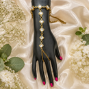 Darshana Jewels Gold Plated Kundan Stone Hath Panja Traditional Hand Jewellery  for Women 