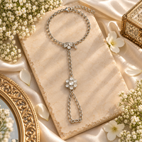 Urthn Bohemian Style Chin Anklet with Connected Toe Ring for Women Trendy Foot Jewellery