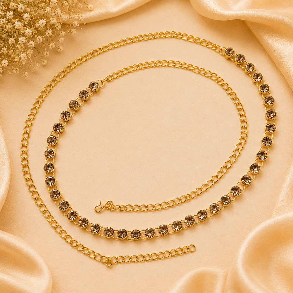 Urthn Elegant  Austrian Stone Kamarbandh / Waist Chain for Women And Girls