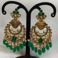 Infinity Jewels Gold Plated Crystal Stone And Beads Dangler Earrings