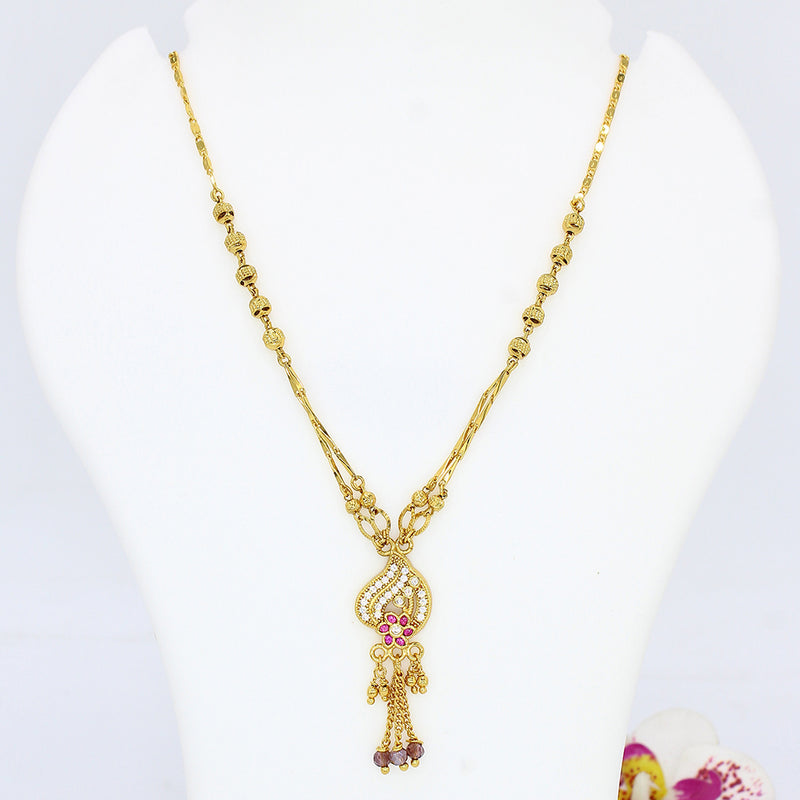 Mahavir Gold Plated Necklace (Assorted Design)