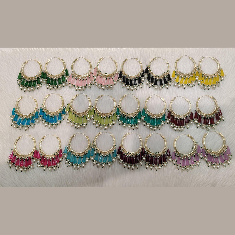 Dhwani Gold Plated Pearl Bali (Assorted Color)