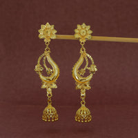 Mahavir DYE Gold Plated Premium Pearl Jhumki Earrings (Pack of 6)