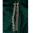 Saloni Fashion Jewellery Classy Half-Moon Shape Uncut Kundan Stone Gold Plated Set Of 2 Brass Anklet (Payal) For Women and Girls