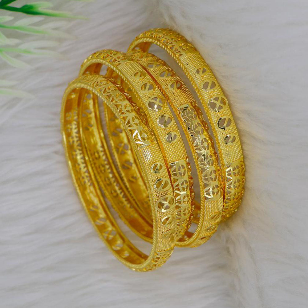 Mahavir Dye Gold Plated Designer Bangles Set (Pack of 6)