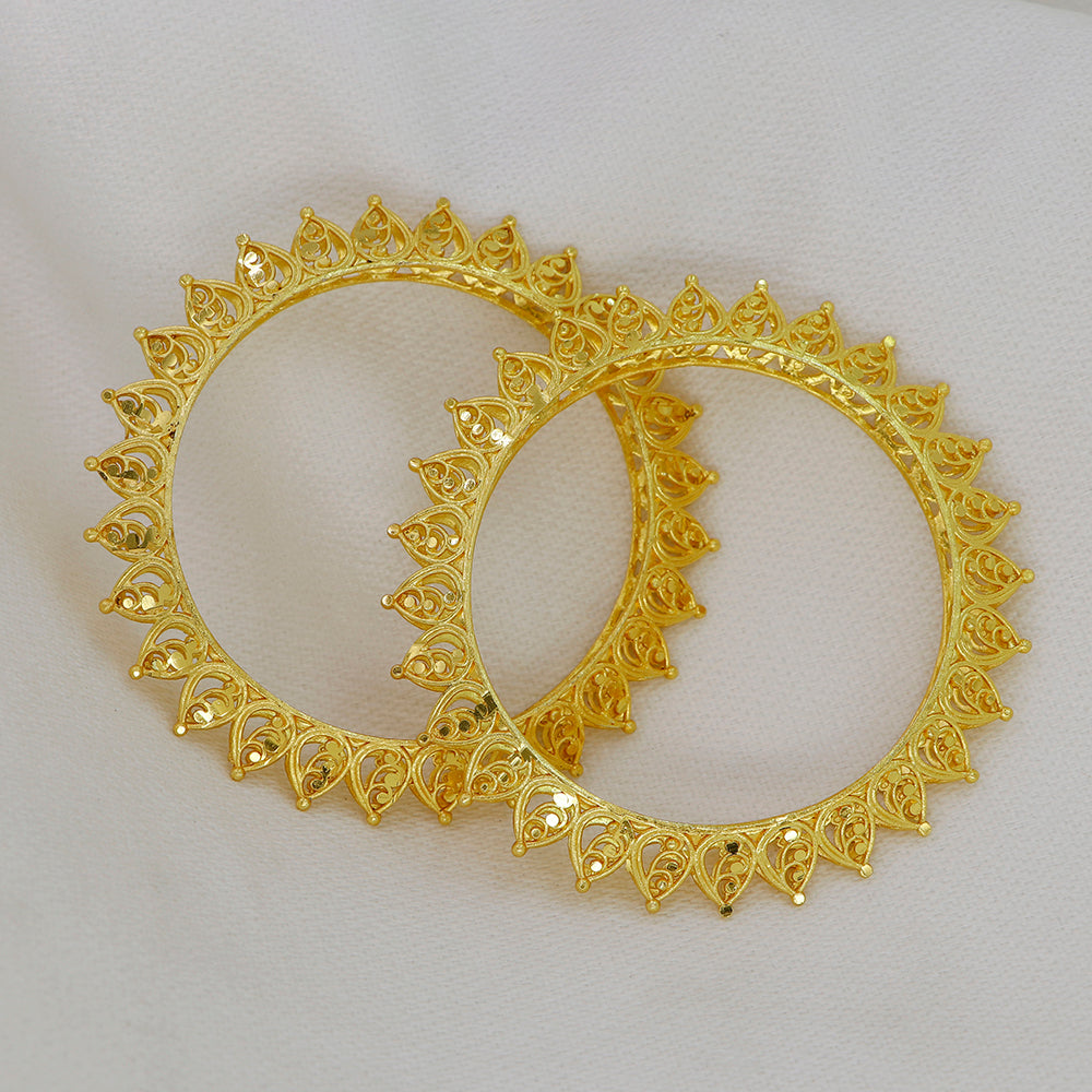 Mahavir Dye Gold Plated Designer Bangles Set  (Pack of 6)