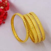 Mahavir Dye Gold Plated Designer Bangles Set (Pack of 6)