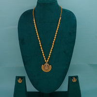 Mahavir Ethnic Temple Motif Pota Stone Long Necklace Set