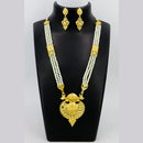 Mahavir Gold Plated Pearls Necklace Set