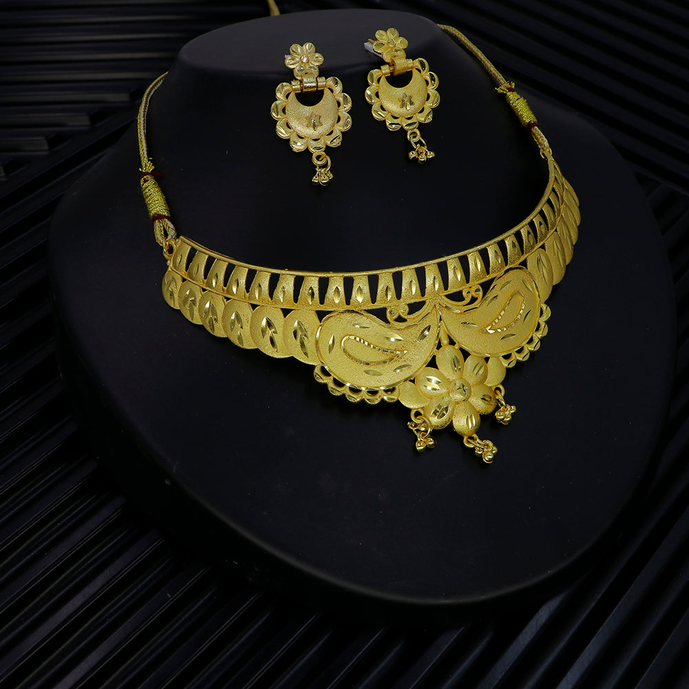Mahavir Gold Plated Choker Necklace Set (Pack of 12)