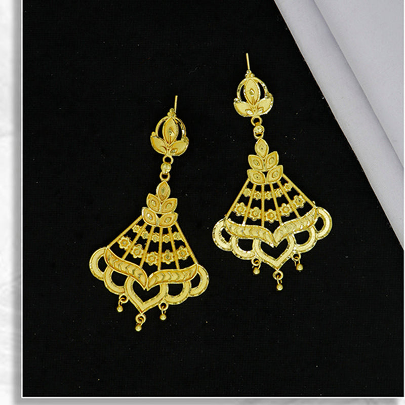 Mahavir Gold Plated Dangler Earrings