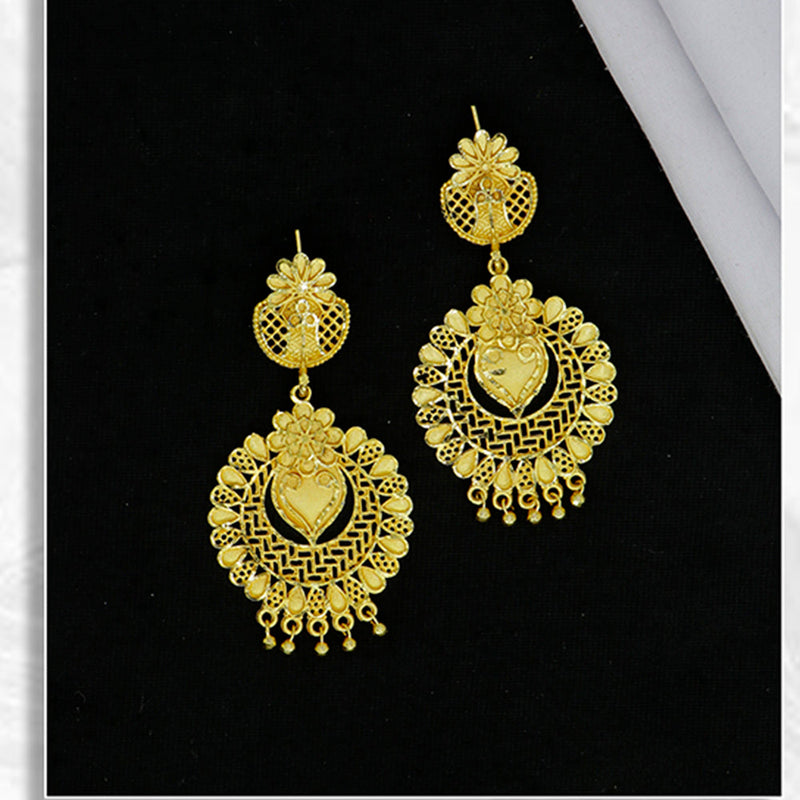 Mahavir Gold Plated Dangler Earrings