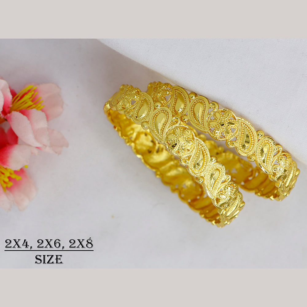 Mahavir Elegant Gold Plated Traditional Bangles Set