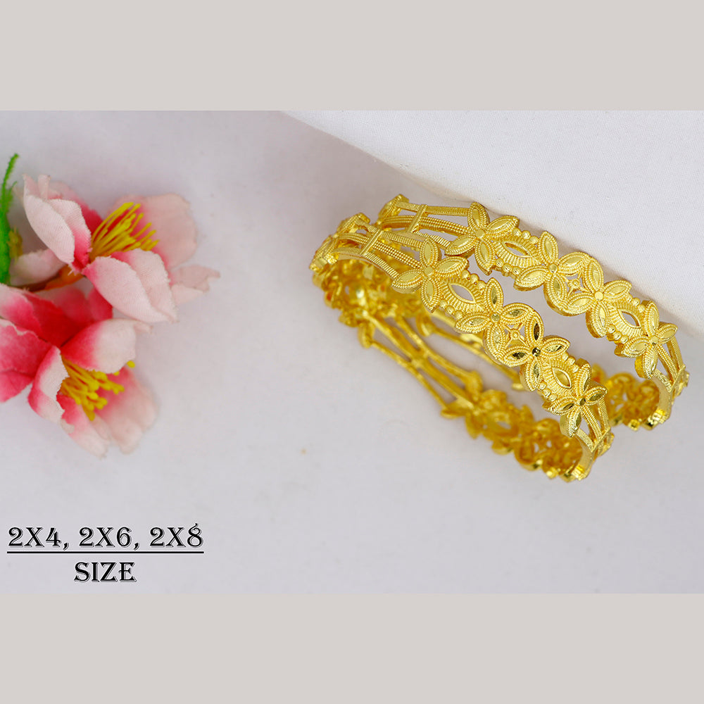 Mahavir Elegant Gold Plated Traditional Bangles Set