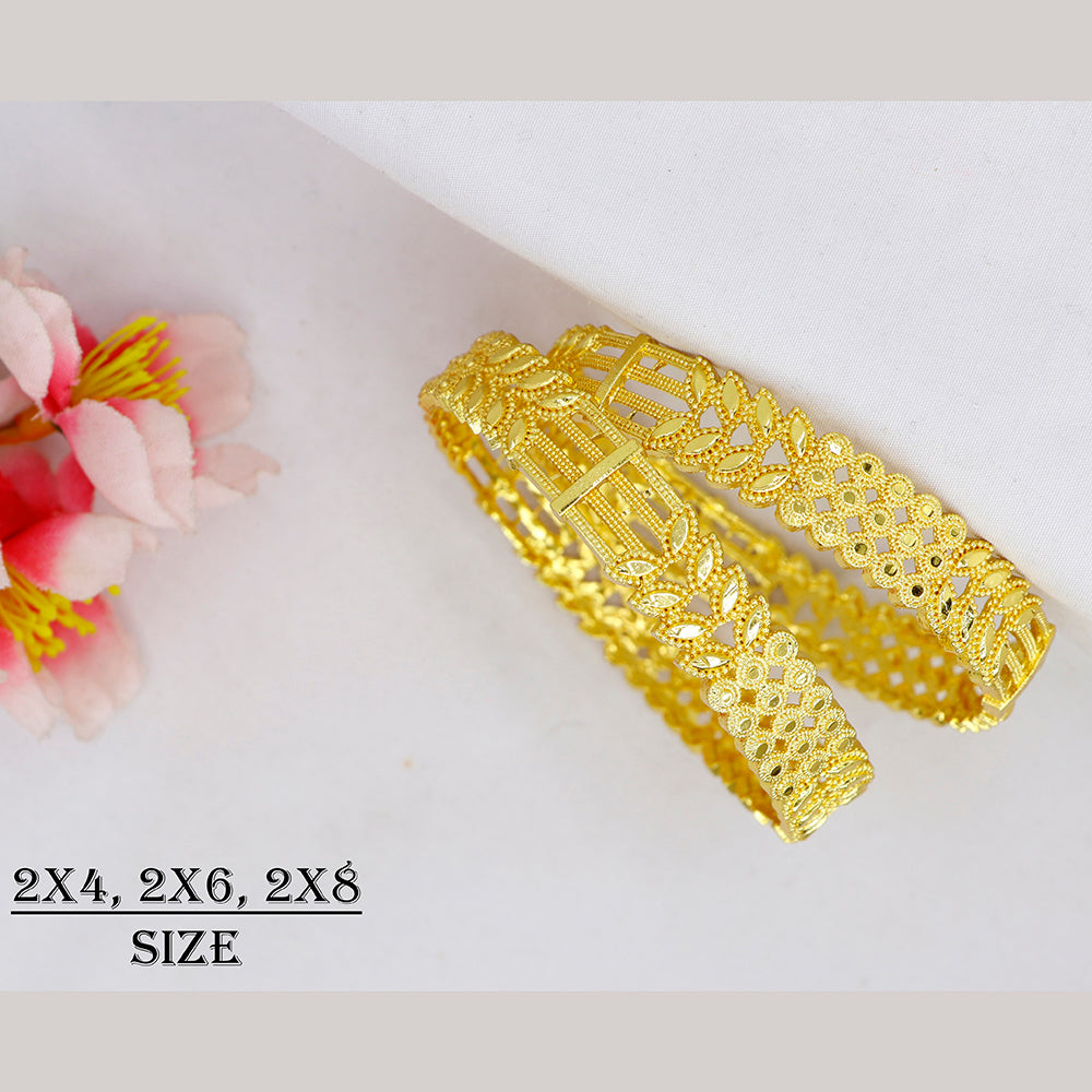 Mahavir Elegant Gold Plated Traditional Bangles Set