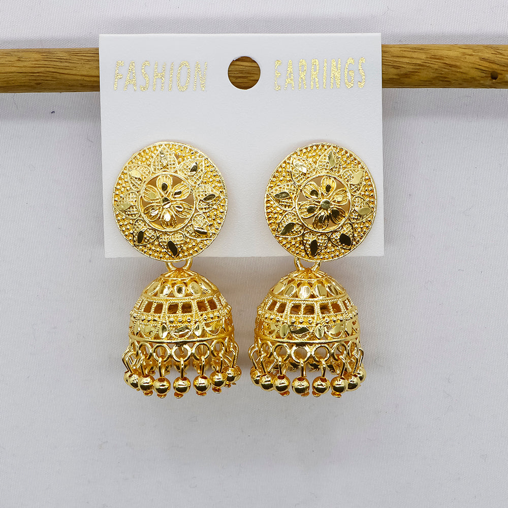 Mahavir DIY Gold Plated Traditional Jhumki Earrings (Pack of 24)