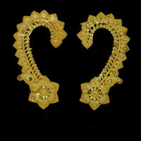 Mahavir DIY Gold Plated Traditional Ear Cuff Earrings (Pack of 12)