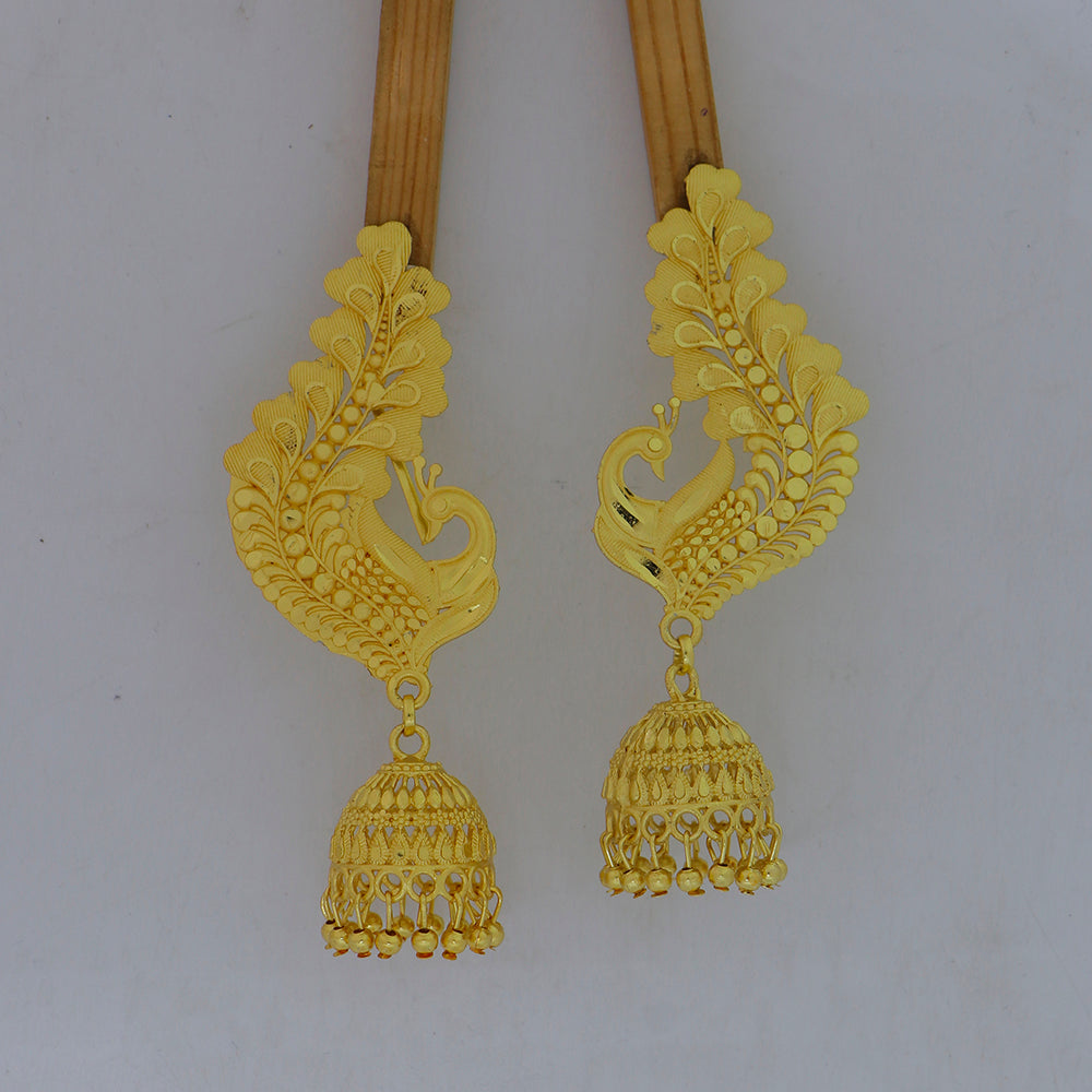 Mahavir DYE Gold Plated Premium Earcuff Jhumki Earrings (Pack of 6)