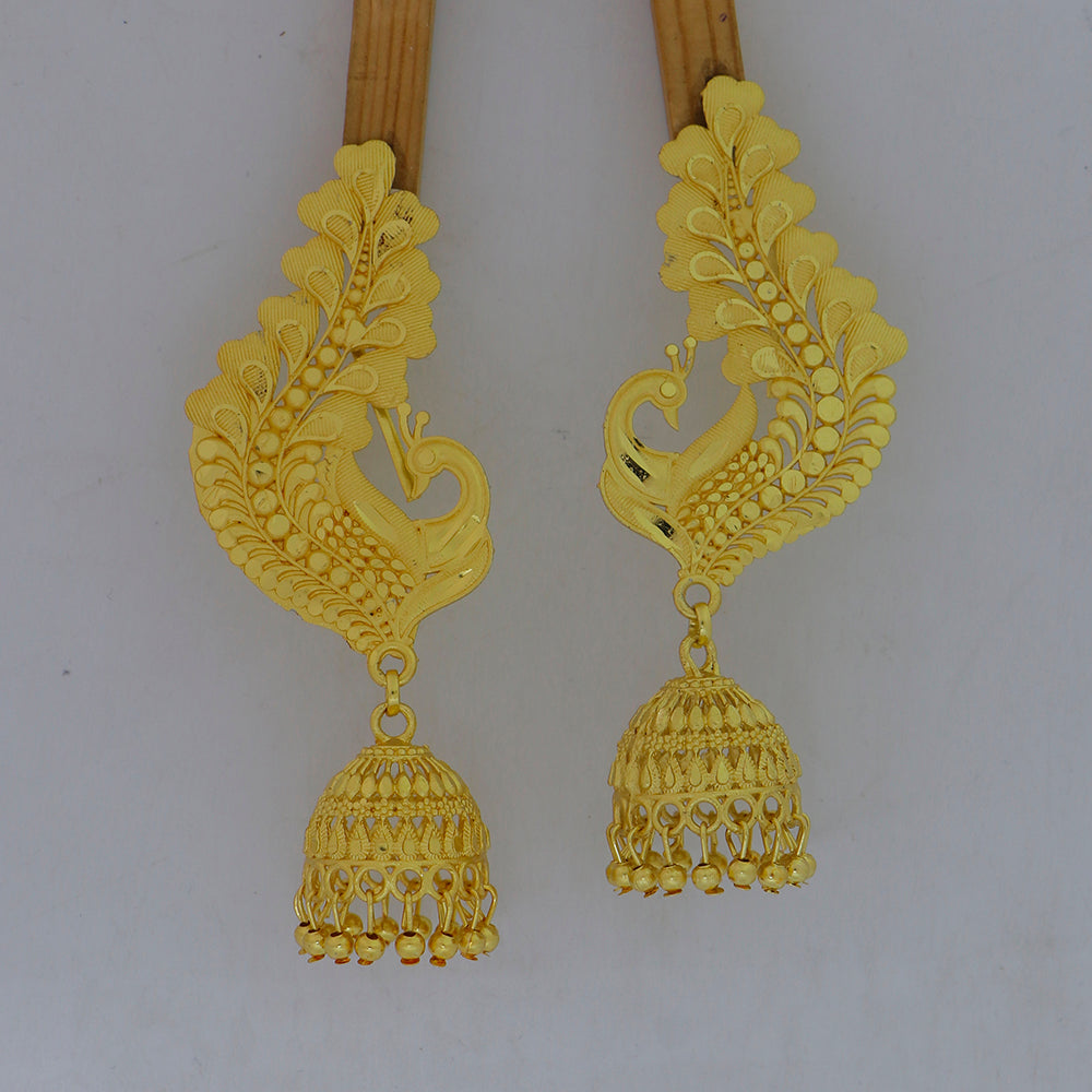 Mahavir DIY Gold Plated Traditional Jhumki Earrings (Pack of 12)