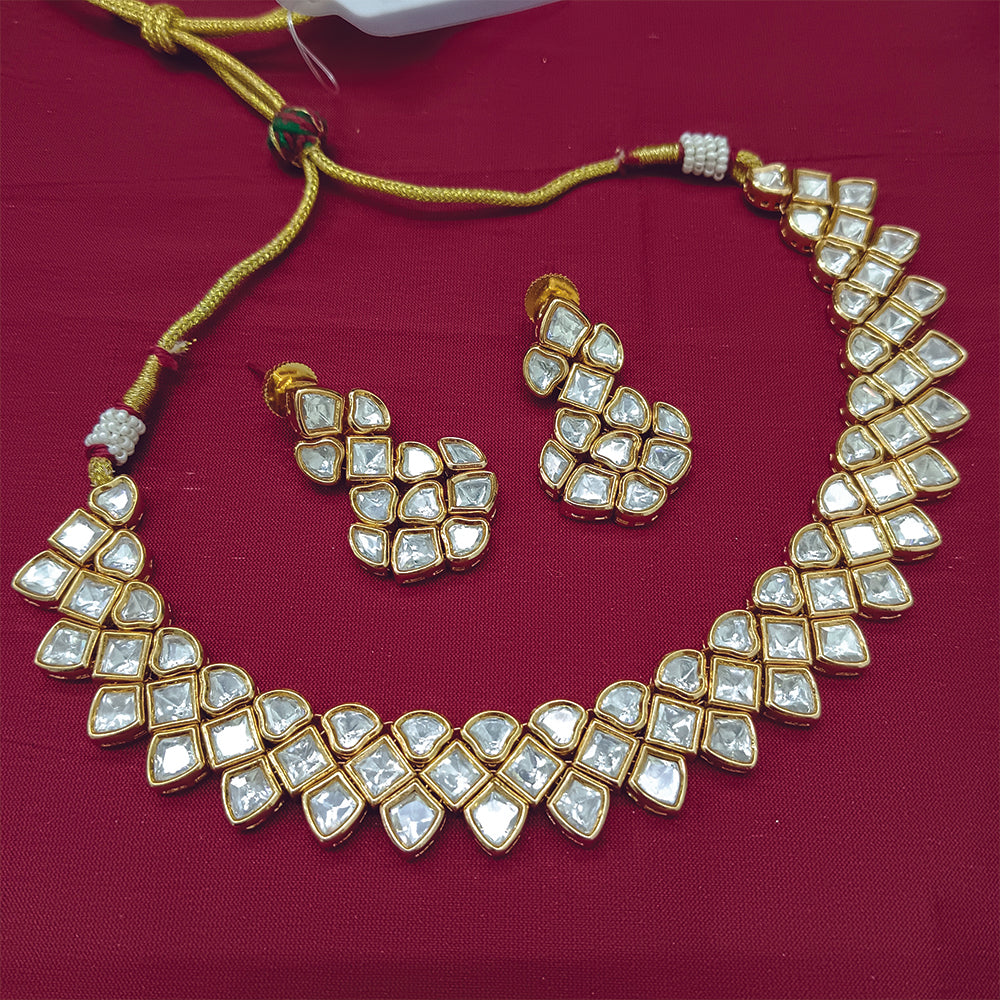 Arham Glamour Edition Shiny Polki Kundan Necklace Set
