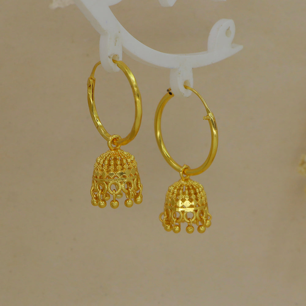 Mahavir DYE Gold Plated Premium Jhumki Earrings (Pack of 6)