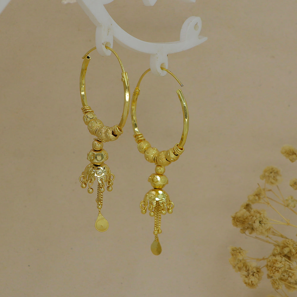 Mahavir DYE Gold Plated Premium Jhumki Earrings (Pack of 6)