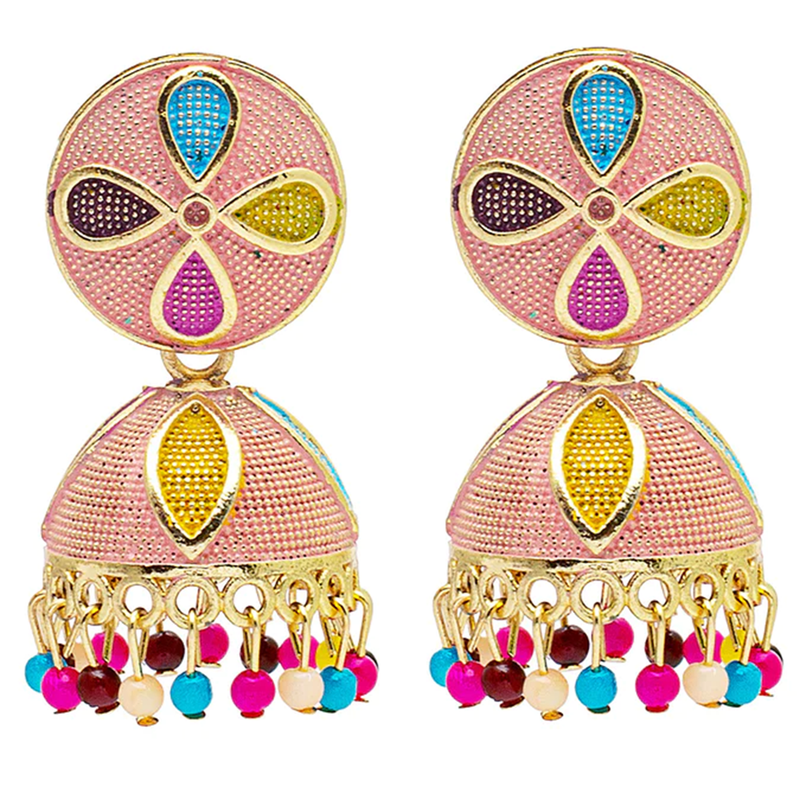 Mahavir Gold Plated Jhumki Earrings