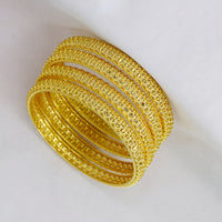 Mahavir Elegant Gold Plated Traditional Bangles Set