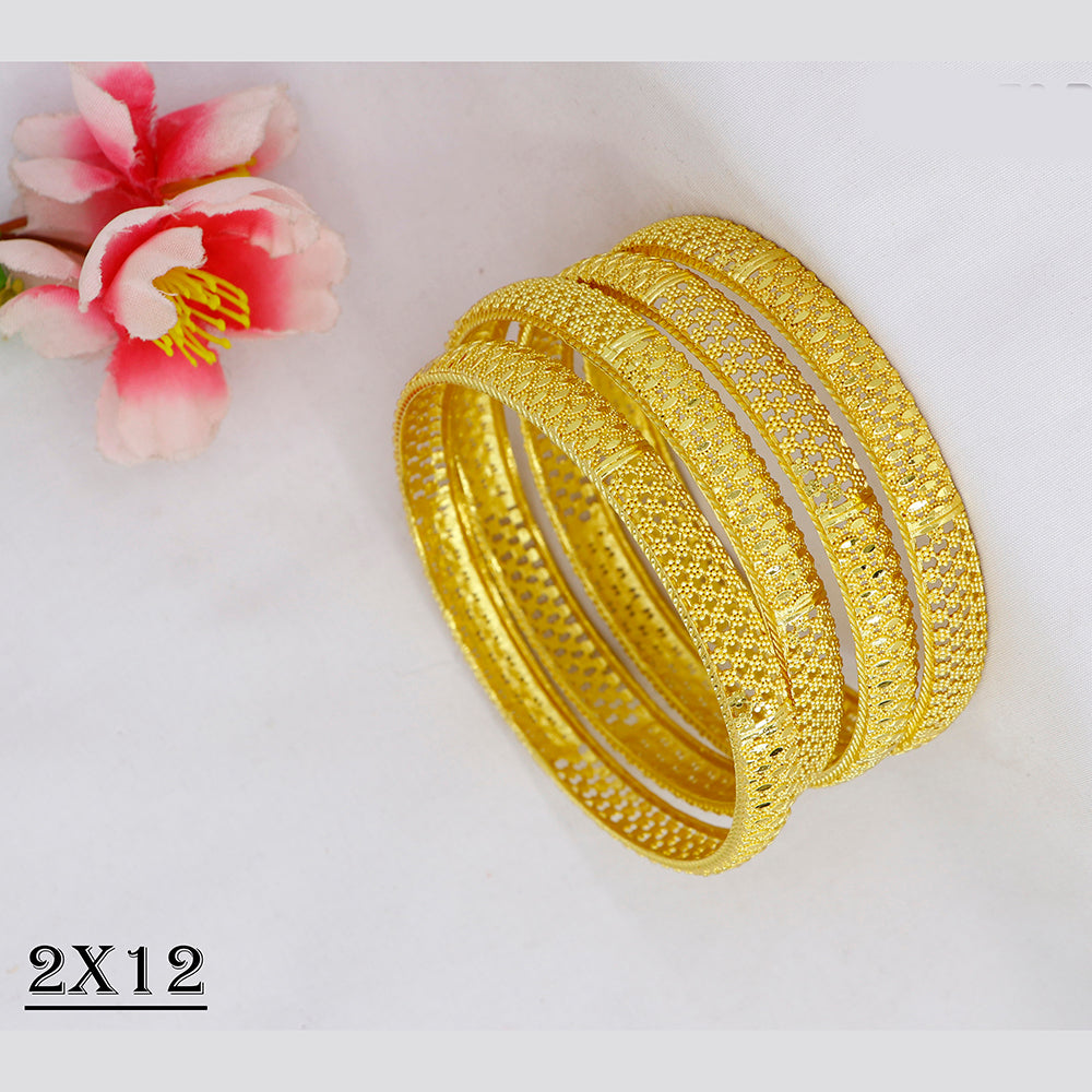 Mahavir Elegant Gold Plated Traditional Bangles Set