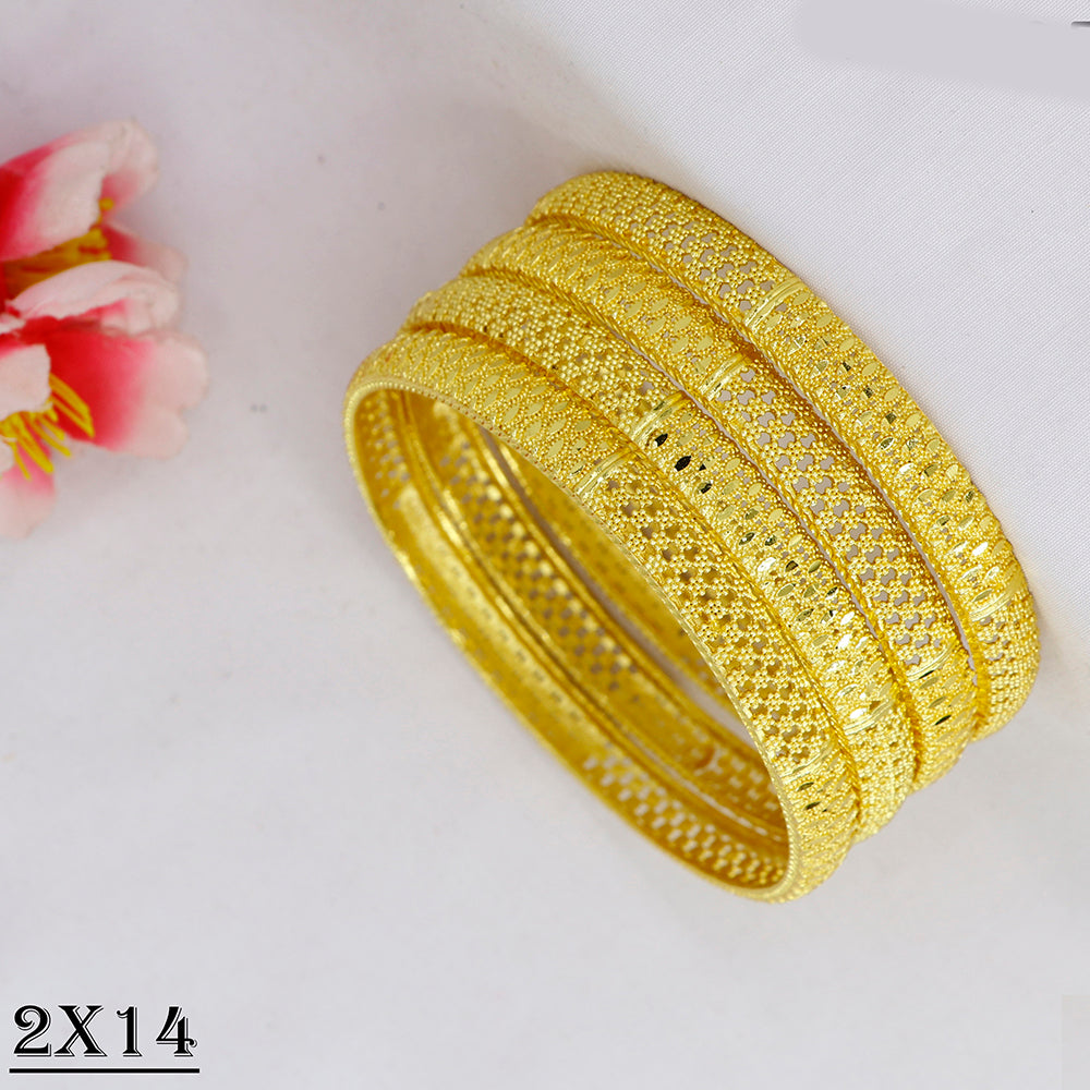 Mahavir Elegant Gold Plated Traditional Bangles Set